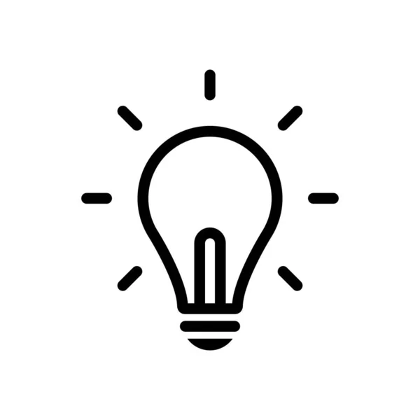 Lamp Lamp Icoon Vector Lijn Stijl — Stockvector