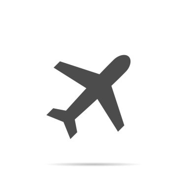 Düzlem, düzlem simgesi vektörü düz stil