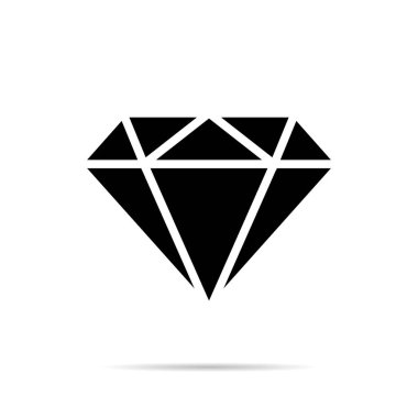 Diamond, gem icon vector. Precious stone concept clipart