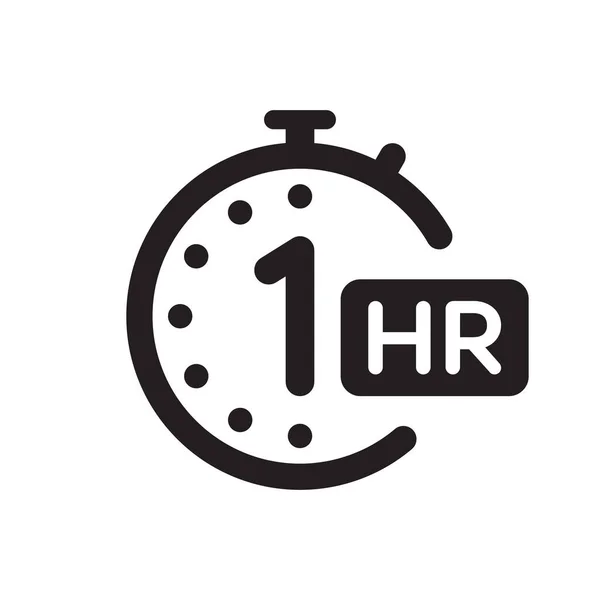 Vecteur Icône Horloge Heure Style Plat Concept Temps Libre — Image vectorielle