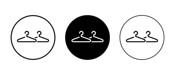 Φορέα Εικονιδίου Κρεμάστρας Ρούχων Σύμβολο Ντουλάπας Απομονωμένο Φόντο Κύκλου — Διανυσματικό Αρχείο
