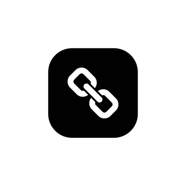 Vinculação Chain Vetor Ícone Botão Símbolo Hiperlink — Vetor de Stock