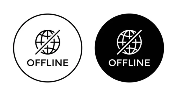 Offline Internet Icon Vector Disconnect Network Symbol — Stock Vector