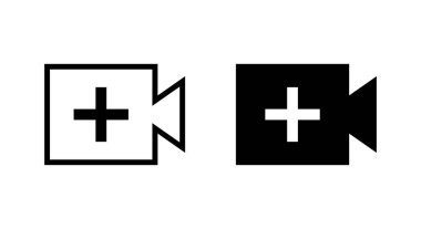 Video simgesi vektörü oluştur. İçerik için video yükleme düğmesi