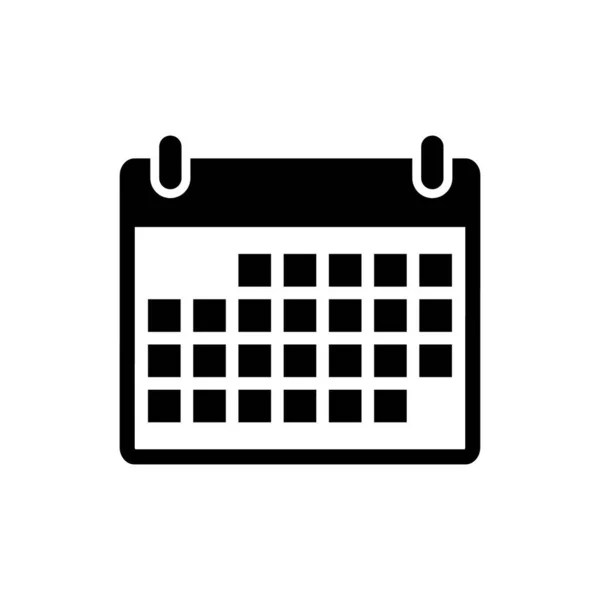 Calendario Data Icona Vettoriale Isolato Sfondo Bianco — Vettoriale Stock