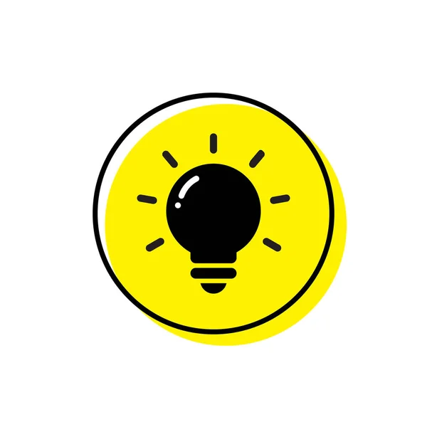 Idee Icoon Vector Lamp Lampteken Symbool — Stockvector