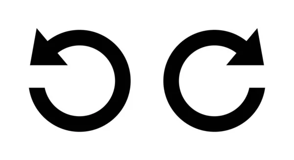 Refaire Annuler Vecteur Icône Symbole Signe Flèche Circulaire — Image vectorielle