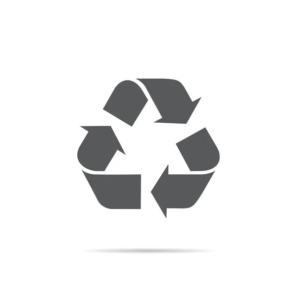 Reciclar Vetor Ícone Triângulo Reciclagem Conceito Símbolo Sinal Rotação — Vetor de Stock