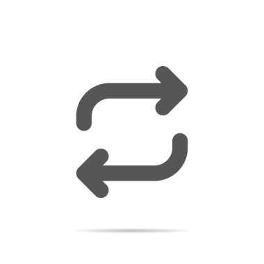 Repost, ok paylaşımı ikon vektörü. Sosyal medya retweet sembolü