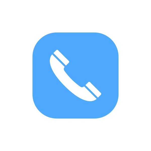 Anruf Telefon Icon Vektor Quadratischen Hintergrund — Stockvektor