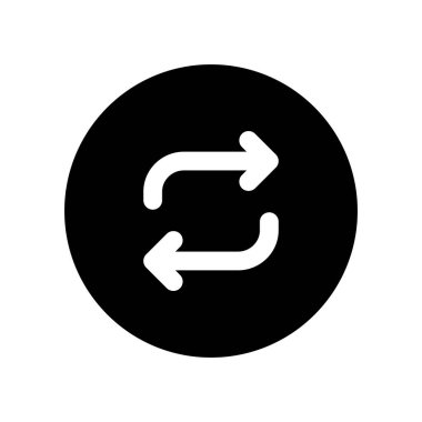 Retweet et, repost, post ikon vektörünü paylaş. Sosyal medya gönderme ögesi