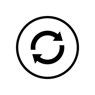 Çember çizgisinde simge vektörünü yenile, yeniden yükle, eşzamanla