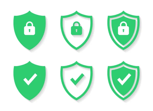Protéger Vecteur Icône Protection Bouclier Symbole Signe Cybersécurité Illustrations De Stock Libres De Droits