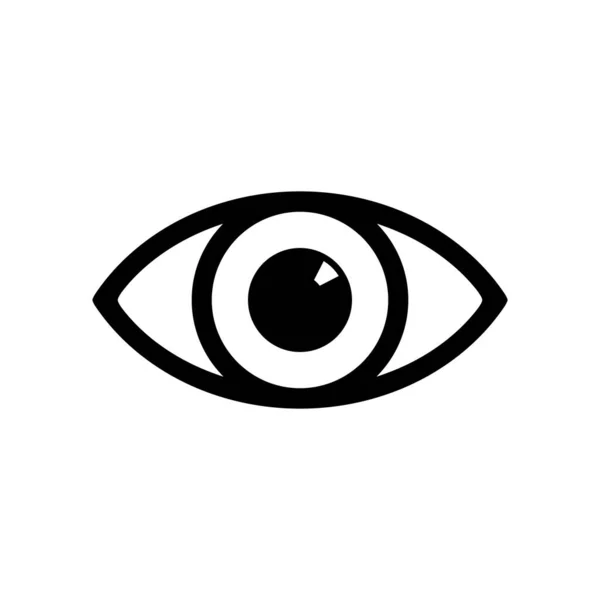 Eye View Ikona Vektor Izolovaný Bílém Pozadí Hodinky Symbol Značky — Stockový vektor