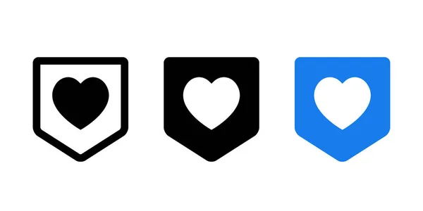 Abonnentenabzeichen Icon Vektor Flachen Stil Social Media Abonnieren Symbol Liebe — Stockvektor
