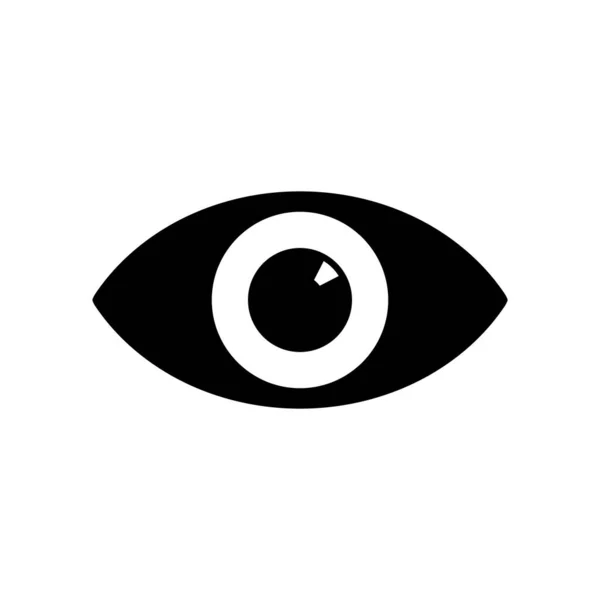 Eye View Ikona Vektor Plochém Stylu Hodinky Symbol Značky Prohlížeče — Stockový vektor