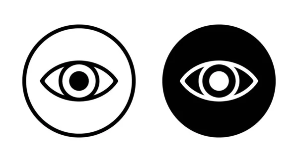 Значок Лінії Очей Вектор Колі Перегляд Символ Знака Спостереження — стоковий вектор