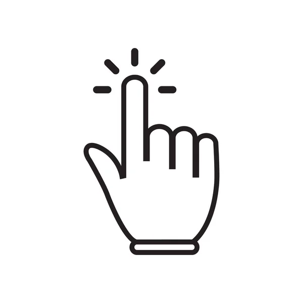 Vektor Ikony Ukazovátka Symbol Znaku Prstu Počítače Stock Vektory