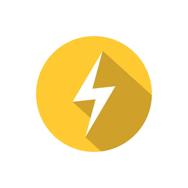 Lightning Logó Ikon Vektor Lapos Stílusban Mennydörgés Jel Szimbólum — Stock Vector