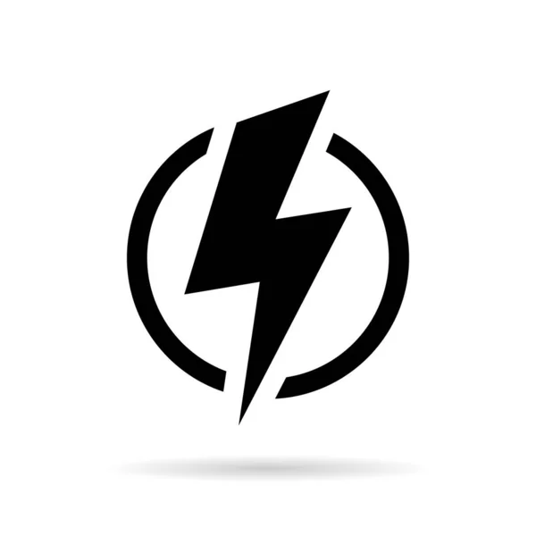 Вектор Значка Электрической Молнии Символ Молнии Электричества — стоковый вектор