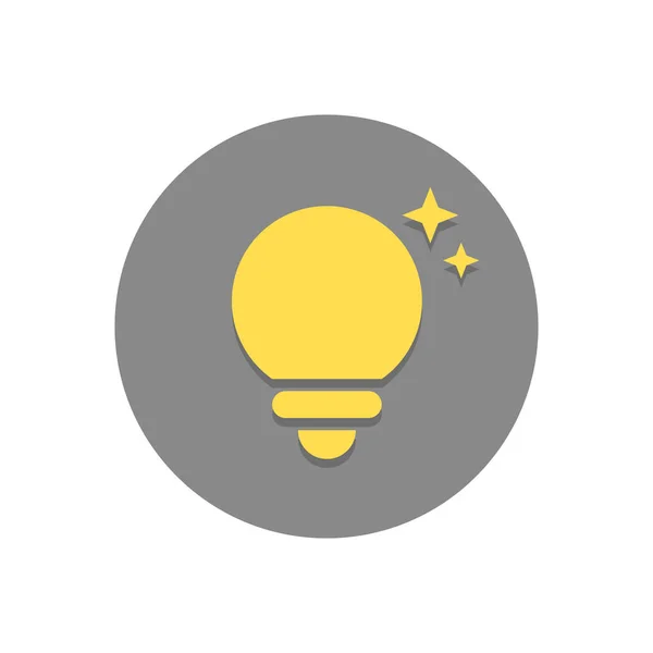 Tipps Icon Vektor Flachem Stil Lösung Glühbirne Mit Sternzeichen Symbol — Stockvektor