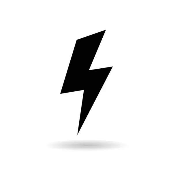 Lightning Bolt Pictogram Vector Thunderbolt Elektrisch Symbool — Stockvector