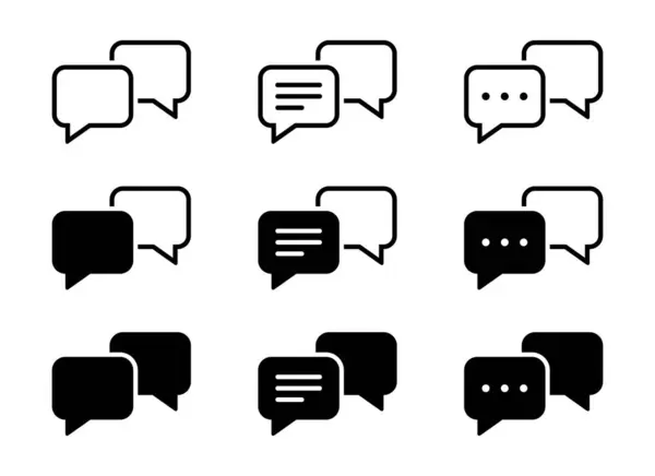 stock vector Text message icon vector set collection. Speech bubble symbol in trendy style
