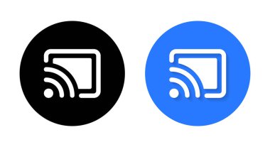 Düz ekran ikonu. Gölgeli ekran işareti simgesi