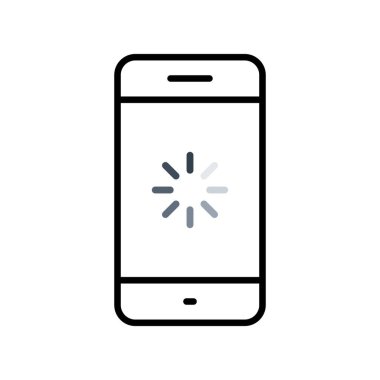 Telefon ekranı simgesi yükleniyor. Cep telefonu ekranında arabellek