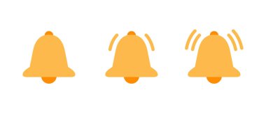 Bildirim zil simgesi düz biçimli