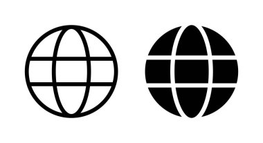 Genel tarzda internet dünyası simgesi. Web, web sayfası işaret sembolü