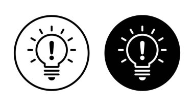 Siyah dairede ünlem işareti simgesi. Uyarı kavramı