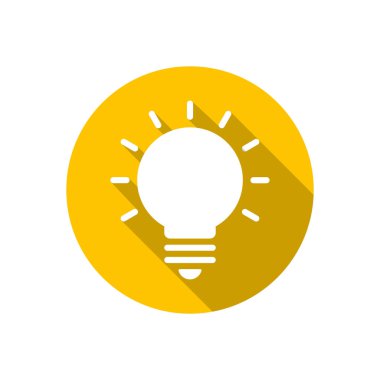 Ampul, uzun gölgeli lamba simgesi