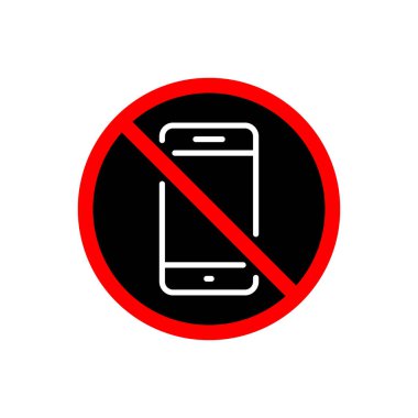 Cep telefonu işareti simgesi yok. Cep telefonu yasaklama simgesi