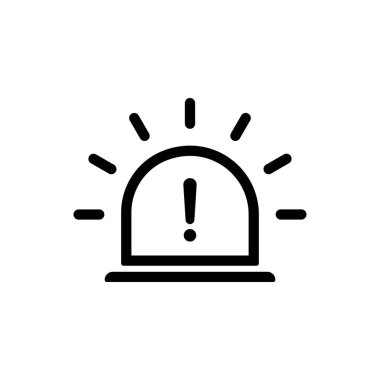 Siren uyarı ışığı simgesi. Acil lamba işareti işareti