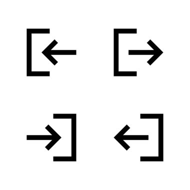 Genel tasarım olarak giriş ve çıkış simgesi. İmzala ve tabela sembolünü imzala