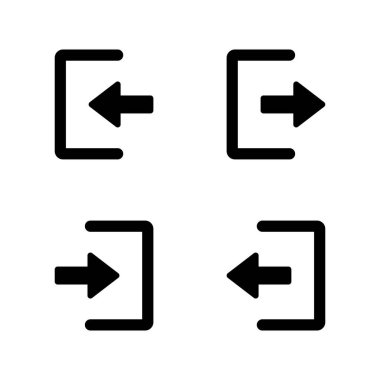 Yuvarlak köşedeki giriş ve çıkış simgesi. İmzala ve tabela sembolünü imzala