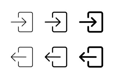 Giriş ve çıkış simgesi ayarlandı. İmza atın ve imzalayın. Kapı simgesini gir ve çık