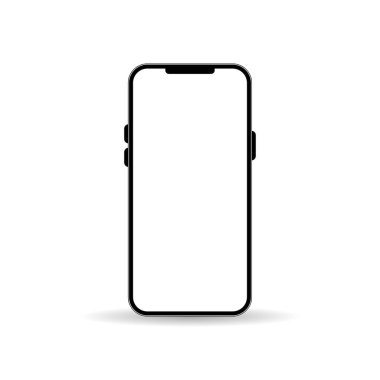 Akıllı telefon aygıtı modelleme şablonu. Boş ekranlı cep telefonu çerçevesi
