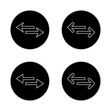 Transfer, değiş tokuş oku ana hat simgesi siyah daireye ayarlandı. Değiş tokuş, iki ok işareti sembolü