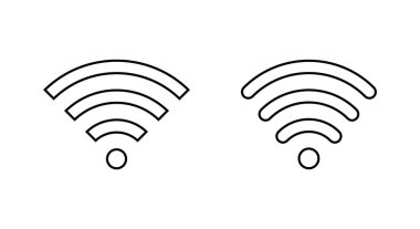 Wifi, kablosuz ağ simgesi. Genel Wi-Fi alan işareti sembolü