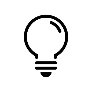 Basit ampul ana hatları simgesi genel tarzda ayarlandı. Lamba içgörü işareti sembolü
