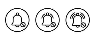 Çan yasağı simgesi daire çizgisi üzerinde ayarlanmamış. Bildirim simgesini kapat