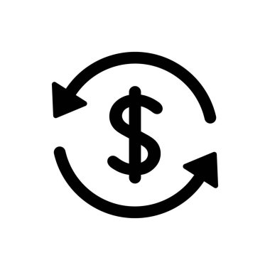 Dolar döviz simgesi. Para dönüştürme işareti sembolü