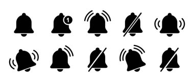 Bildirim çanı simgesi koleksiyonu modaya uygun olarak ayarlandı. Alarm, hatırlatma, uyarı işareti simgesi