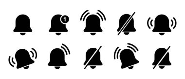 Uyarı çanı simgesi koleksiyonu genel tasarım olarak ayarlandı. Alarm, anımsatma işareti sembolü