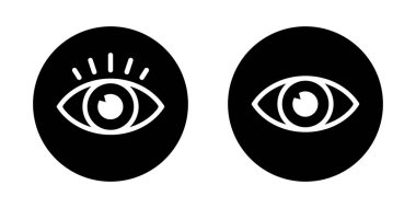 Göz, siyah daireye bak. Görme işareti sembolü