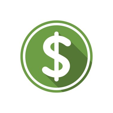 Uzun gölgeli dolar simgesi. Para, Amerikan para birimi simgesi