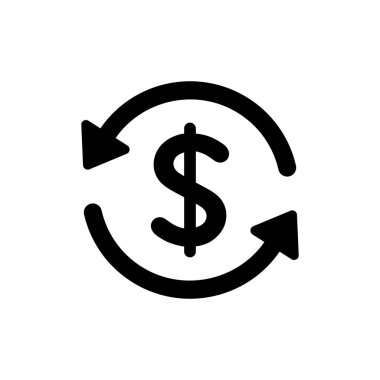 Dolar döviz simgesi. USD Para dönüştürme işareti sembolü