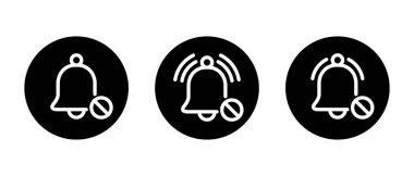 Siyah çemberde çan simgesi yok. Bildirim simgesini kapat